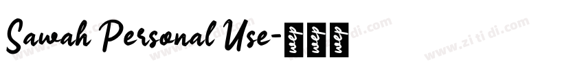 Sawah Personal Use字体转换